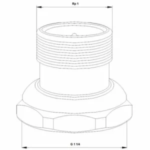 GRUNDFOS Rohrverschraubung G 1 1/4″ X R 1″ AG, GRUNDFOS # 525197 6