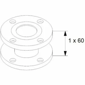 GRUNDFOS Ausgleichstück Für Flanschpumpen A 50-60 PN 10, GRUNDFOS # 549824, Je Satz 6