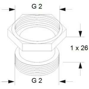 GRUNDFOS Ausgleichsstück A 10, R 2″-2″ GRUNDFOS # 535049 Je Satz 6