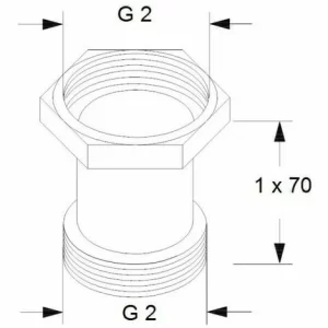 GRUNDFOS Ausgleichsstück A 11, R 2″-2″ GRUNDFOS # 535050 Je Satz 6