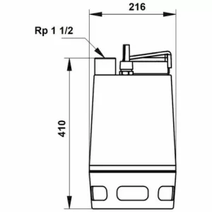 GRUNDFOS Schmutzwasserp. Unilift AP35.40.08.A3.V 10 M Kabel, 400V, GRUNDFOS # 96023876 6