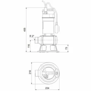GRUNDFOS Schmutzwasserp. Unilift AP50B.50.11.A1V 10 M Kabel, 230V, GRUNDFOS # 96468352 6