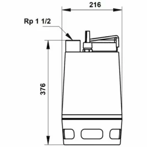 GRUNDFOS Schmutzwasserpumpe AP35, 35mm Freier Durchgang, 230 V, GRUNDFOS # 96001777 6