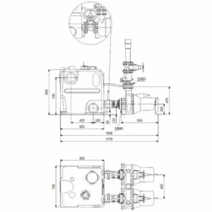 GRUNDFOS Hebeanlage Multilift MDV.65.80.40.2.51D/450.SL 3x400V 4kW 6
