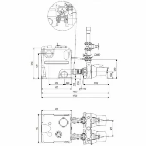 GRUNDFOS Hebeanlage Multilift MD1.80.80.55.4.51D/450.SL 3x400V 5,5kW 6