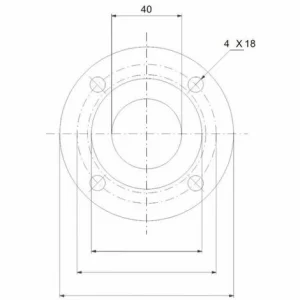GRUNDFOS Vorschweißflansch DN 40, PN 10 GRUNDFOS # 539702 6