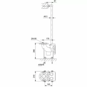 GRUNDFOS Kupplungsfußkrümmer DN 65, 1 1/2″ GRUNDFOS # 96090992 6