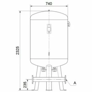 GRUNDFOS Zubehör Für Druckerhöhungsanl. Membran-Druckkessel DT5-800 PN10 DN80 6
