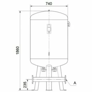GRUNDFOS Zubehör Für Druckerhöhungsanl. Membran-Druckkessel DT5-600 PN16 DN80 6