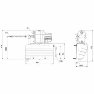 GRUNDFOS Hauswasserwerk SCALA1 System 3-45 1x230V 50Hz SCHUKO 6