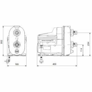 Selbstansaugende Druckgruppe SCALA2 G1 0,55kW – GRUNDFOS 7